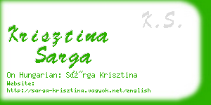 krisztina sarga business card